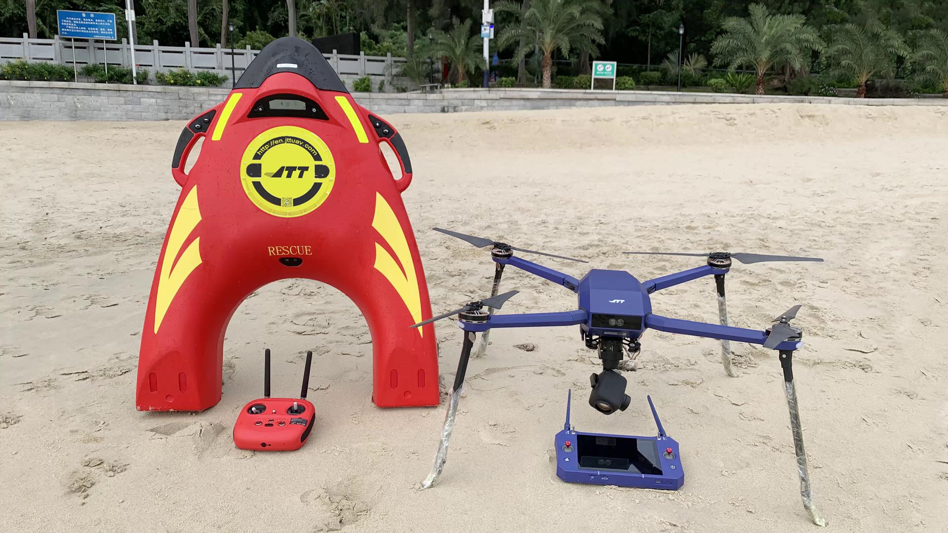 水上救援機器人&無人機實現中繼遠距離救援